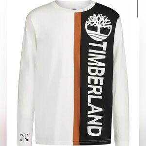 Timberland 🔥🥰 Big Boys shirt Side Block Long Sleeve T-shirt Tee shirt L 14/16